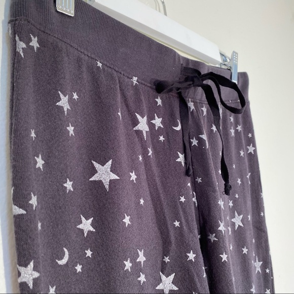 Joie Tendra B sparkle Star & Moon print silver foil joggers S - Picture 5 of 12
